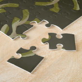 Majestic hert Abstract groen bos Legpuzzel (Zijkant)