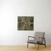 Majestic hert Abstract groen bos Wandkleed (In Situ (horizontaal))