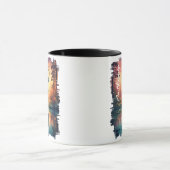 Majestic Herten bij Sunset Lake Reflection Mok (Midden)