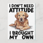 Majestic hond met opstandige boodschap briefkaart (Voorkant)