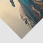 Majestic Horse And Young Native Woman Tissuepapier (Detail)