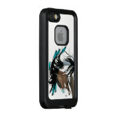 Majestic Horse Blauwgroen Feathers beroemd gemaakt LifeProof iPhone Hoesje (Achterkant / rechts)
