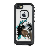 Majestic Horse Blauwgroen Feathers beroemd gemaakt LifeProof iPhone Hoesje (Achterkant)