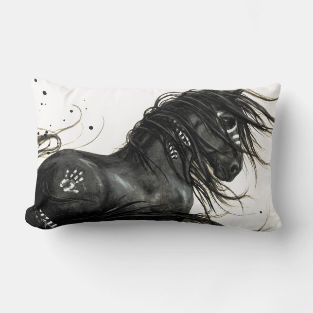 Majestic Horse by Bihrle Pillow Kussen (Voorkant)