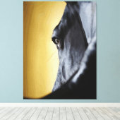 Majestic Horse Eye Close-Up Art Canvas Afdruk (Insitu (Houten vloer))