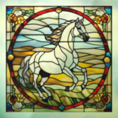 Majestic Horse Faux Glas in lood Raamsticker (Vel 3)