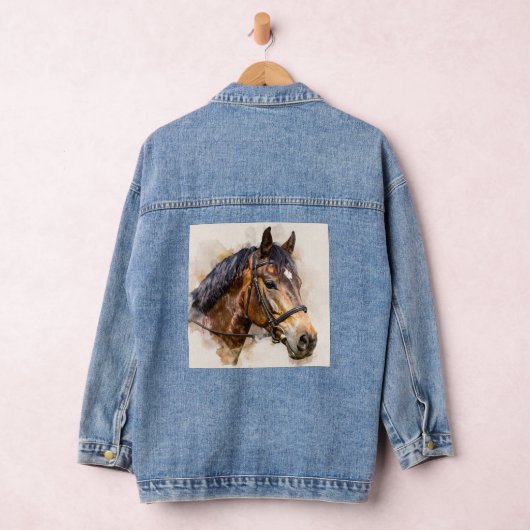 Majestic Horse Head Denim Jacket (Hangar)