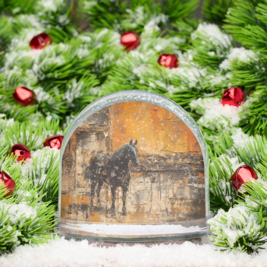 Majestic Horse in Abstract Sunset Sneeuwbol (Kerstmis)