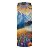 Majestic Horse Meadow Mountain Fantasy Thermosbeker (Achterkant)