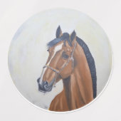 Majestic Horse Portrait T-Shirt Labels (Design 2)