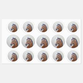 Majestic Horse Portrait T-Shirt Labels