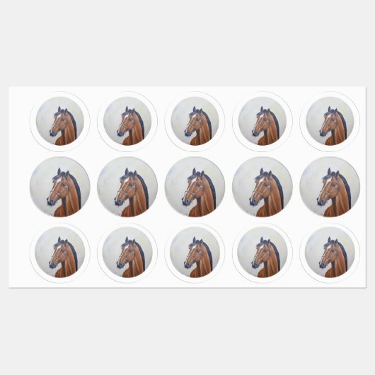 Majestic Horse Portrait T-Shirt Labels (Vel)