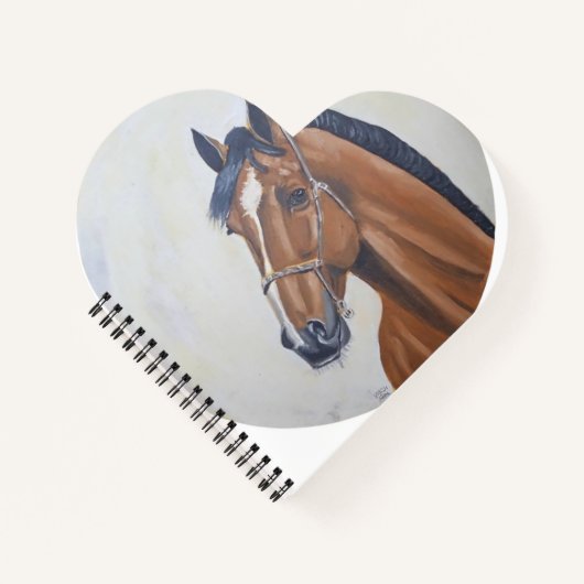 Majestic Horse Portrait T-Shirt Notitieboek (Voorkant)