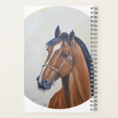 Majestic Horse Portrait T-Shirt Notitieboek (Achterkant)