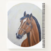 Majestic Horse Portrait T-Shirt Notitieboek (Achterkant)