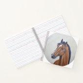Majestic Horse Portrait T-Shirt Notitieboek (Binnen)