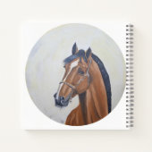 Majestic Horse Portrait T-Shirt Notitieboek (Achterkant)