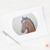 Majestic Horse Portrait T-Shirt Rechthoekige Sticker (Envelop)
