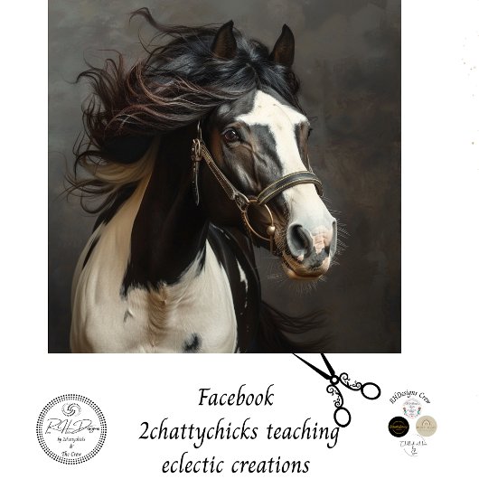 Majestic Horse Sovereign's Grace Decoupage Tissuepapier