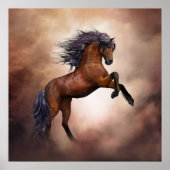 Majestic Horse Stallion Photo Natuur Wall Poster (Voorkant)