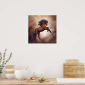 Majestic Horse Stallion Photo Natuur Wall Poster (Keuken)