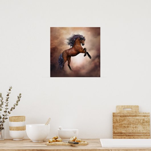 Majestic Horse Stallion Photo Natuur Wall Poster (Keuken)