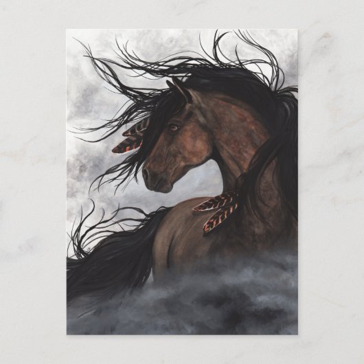 Majestic Horse Stallion Post Card van Bihrle Briefkaart (Voorkant)