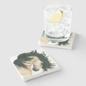 Majestic Horse van Bihrle Stenen Onderzetter (Zijkant)