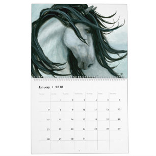 Majestic Horses beroemd gemaakt door Bihrle Calend Kalender