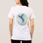 Majestic Humpback Whale Tee Tri-Blend Shirt (Achterkant)