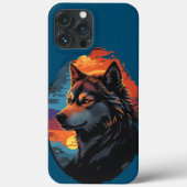 Majestic Husky Tegen Een Zonsondergang Sky Serenit Case-Mate iPhone Case (Achterkant)