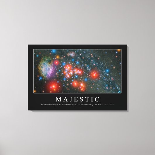 Majestic: Inspirerend prijsopgave Canvas Afdruk (Voorkant)