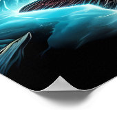 Majestic Jager: Adelaar en Vis Poster (Hoek)