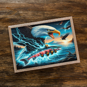 Majestic Jager: Adelaar en Vis Poster