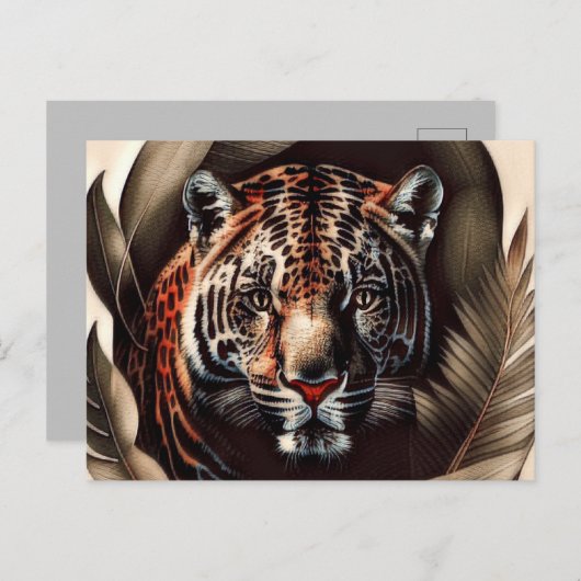 Majestic Jaguar - koning van het Oerwoud Briefkaart (Voorkant / Achterkant)