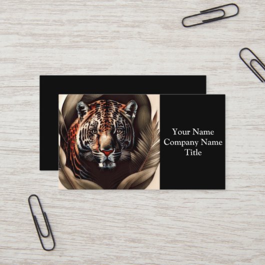 Majestic Jaguar - koning van het Oerwoud Visitekaartje (Voorkant / Achterkant in situ)