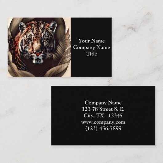 Majestic Jaguar - koning van het Oerwoud Visitekaartje (Voorkant / Achterkant)