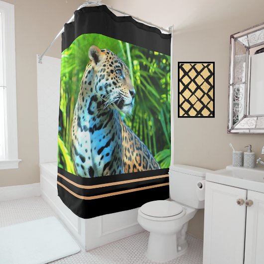 Majestic Jaguar Shower Curtain - Wildlife Series Douchegordijn