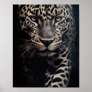 Majestic Jaguar Staring - Realistische 4K Wildlife Poster