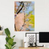 Majestic Japanse Abriotbloemen Poster (Thuiskantoor)