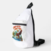 Majestic kale adelaar met verse vis op rotsachtige sling bag (Rechterhoek)