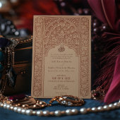 Majestic Kaneel Kant Bruiloft Islamitisch Ontwerp Kaart