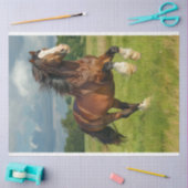 Majestic Kastanje Clydesdale Paard Decoupage Tissuepapier (Craft)