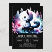 Majestic Kinderen Kat Verjaardag Kaart (Voorkant / Achterkant)