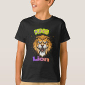 Majestic King Lion Crowned Portrait Design T-shirt (Voorkant)