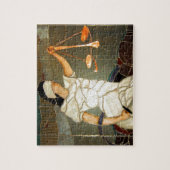Majestic Lady Justice in Glas in lood Design Legpuzzel (Verticaal)