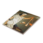 Majestic Lady Justice in Glas in lood Design Tegeltje (Zijkant)
