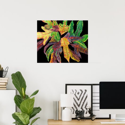 Majestic Leaves Poster (Thuiskantoor)