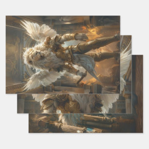 Majestic Leeuw Gebed Krijger Decoupage Inpakpapier Vel