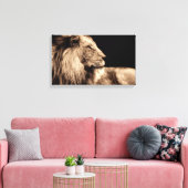 Majestic Leeuw in profiel Canvas Afdruk (Insitu (Woonkamer))
